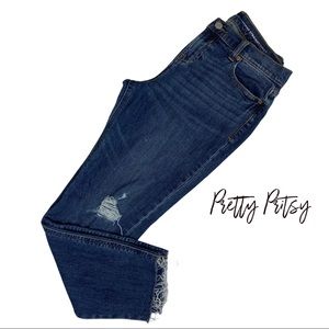 Old Navy Boyfriend Blue Jeans Distressed Jeans 2